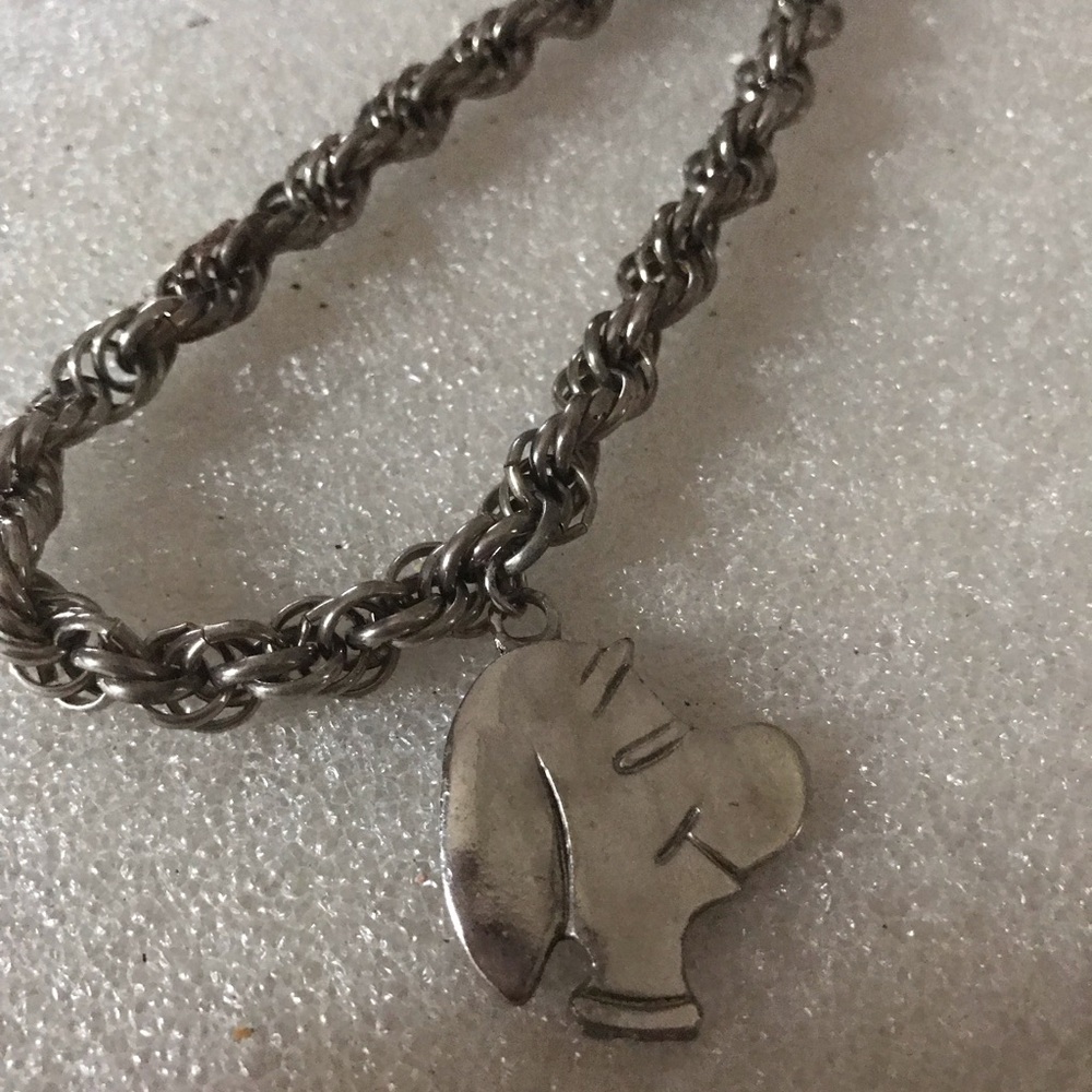 Silver Tone Rabbit Pendant Necklace - Women's Jewelry
